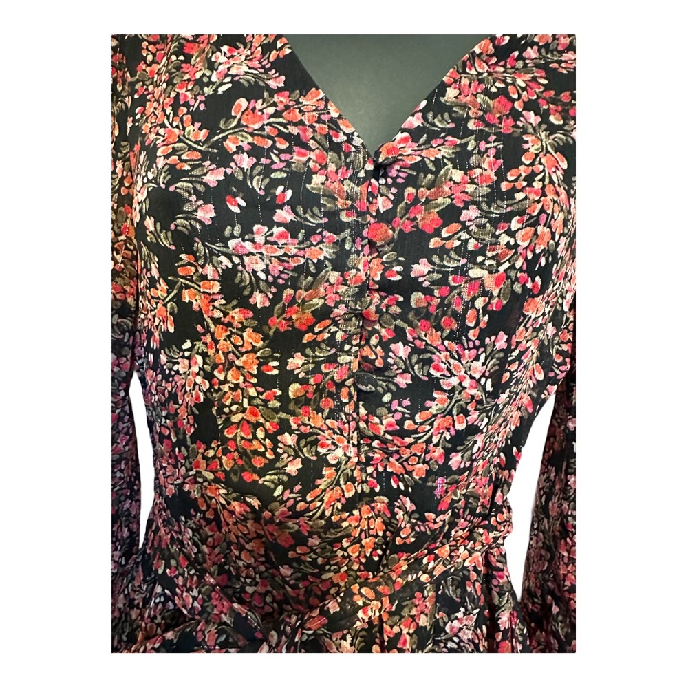 Women's Floral-Print Button-Front Maxi Dress Size XS - Picture 7 of 8